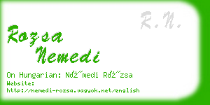 rozsa nemedi business card